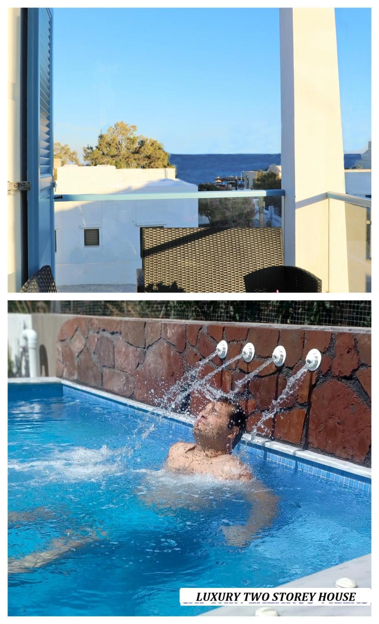 Captain Lazaros Villa: Black Beach Resort with Pool and Sea View Perissa  Exterior photo